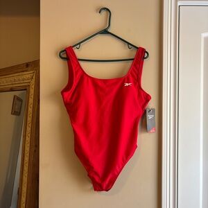 Reebok Vivid Red One-Piece Swimsuit
